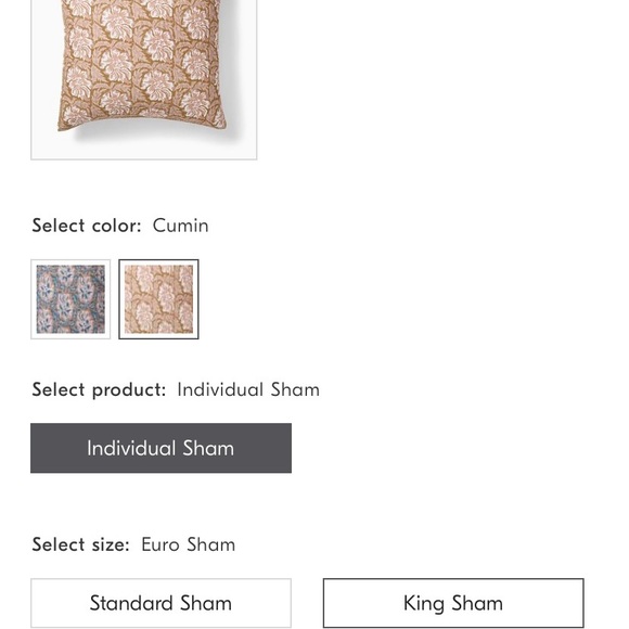 DONATED | WEST ELM | Lennon Euro Sham in Cumin - Picture 5 of 5